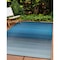 World Rug Gallery Contemporary Stripe Shade Reversible Recycled Plastic 3' X 5' Blue Outdoor Rug 6074BLUE3X5 - alternate 1